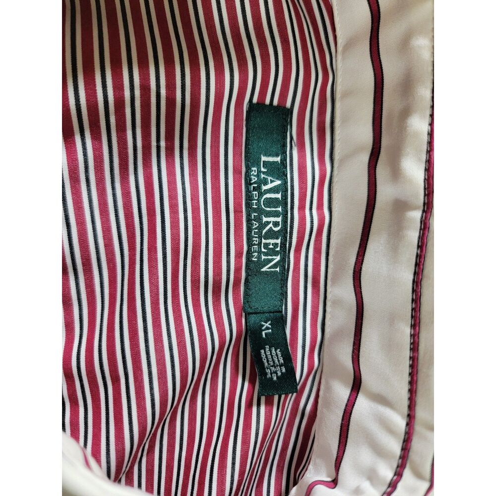 Lauren Ralph Lauren Men's Red & White Extra Long Striped Shirt - XL - Picture 8 of 9